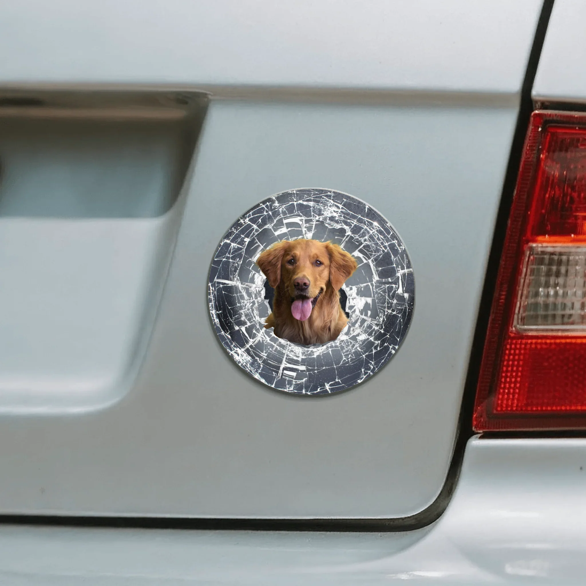 Broken glass - Personalized Car Magnet