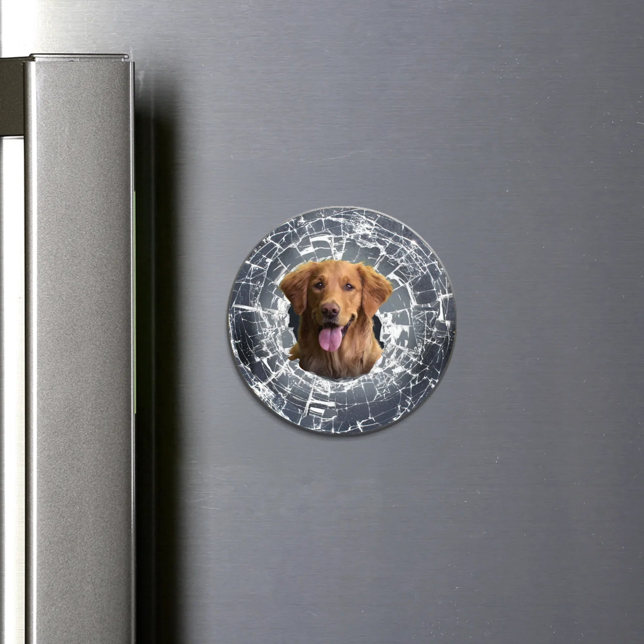 Broken glass - Personalized Car Magnet