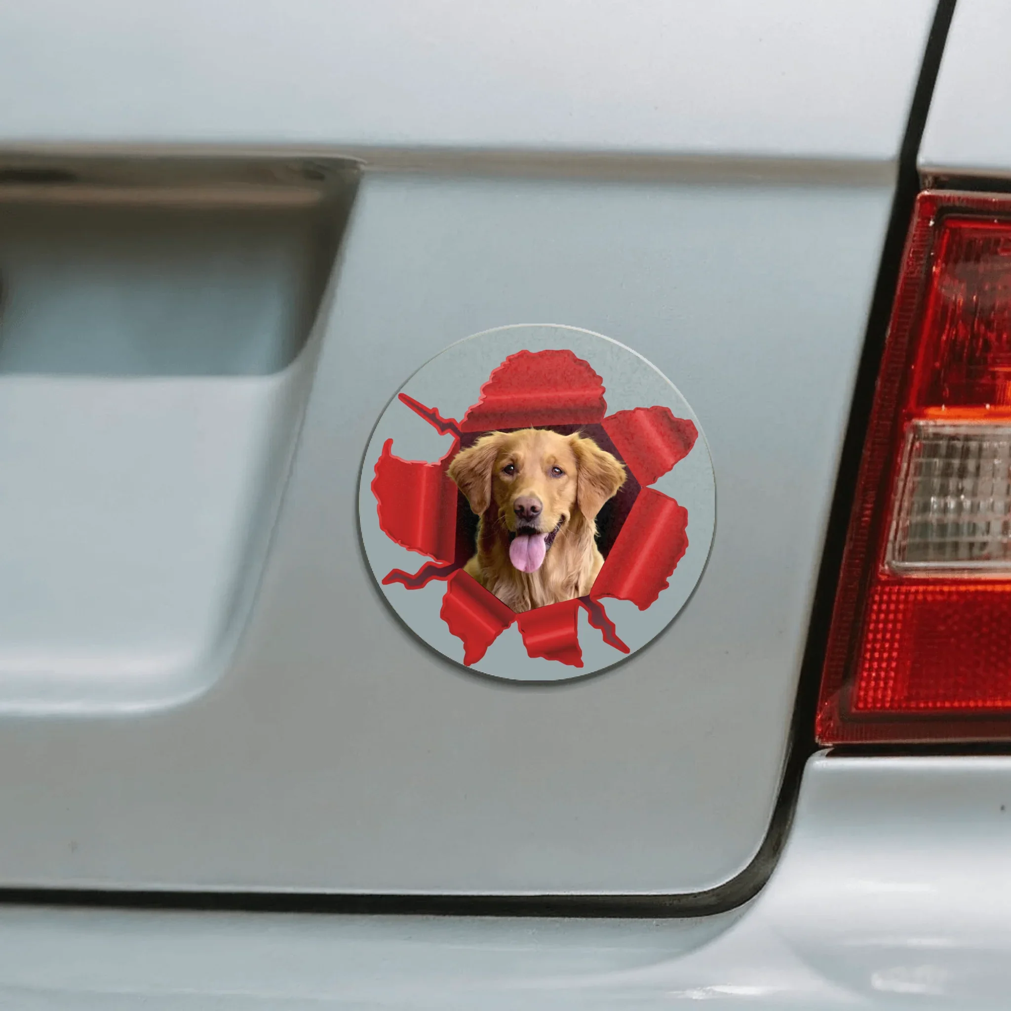 Peeking photo - Personalized Car Magnet